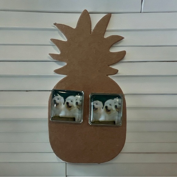 Jewelry - NEW Pup Trio Square Earrings